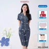 Bộ đồ ngủ nữ lụa VINGO/VINGORIA tay ngắn mùa xuân hè - Pijama thoáng mát, giảm giá 21% chỉ 385.000₫