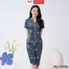 Bộ đồ ngủ nữ lụa VINGO/VINGORIA tay ngắn mùa xuân hè - Pijama thoáng mát, giảm giá 21% chỉ 385.000₫ 10