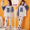 Bộ đồ ngủ nữ miếng lót ngực, áo ngực sẵn, họa tiết cute, tay dài, quần dài ấm áp, thoáng khí - Chỉ 115k 8