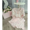 Bộ đồ ngủ nữ mùa hè cotton mềm phối bèo Lily, đồ mặc nhà xinh xỉu tiểu thư 8