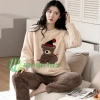 Bộ đồ ngủ nữ nỉ bông B22 bigsize 45‑75kg thu đông, dài tay, Quảng Châu 195k 5