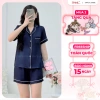 Bộ đồ ngủ nữ Pijama lụa cộc đùi ZENME PJC223 - Cao cấp, mát mẻ, chỉ 209.000đ
