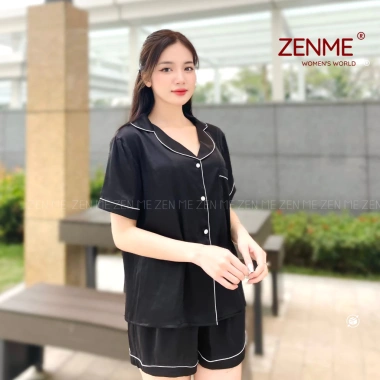 Bộ đồ ngủ nữ Pijama lụa cộc đùi ZENME PJC223 - Cao cấp, mát mẻ, chỉ 209.000đ 5