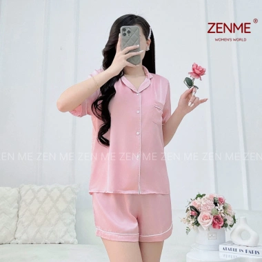 Bộ đồ ngủ nữ Pijama lụa cộc đùi ZENME PJC223 - Cao cấp, mát mẻ, chỉ 209.000đ 7