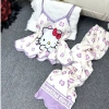 Bộ Đồ Ngủ Nữ SOON Lụa 2 Dây Viền Gợn Quần Dài dưới 65kg - Mềm Mịn Cao Cấp, 195k 5