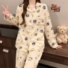 Bộ đồ ngủ nữ SUNNY trần bông siêu ấm, dài tay hoạ tiết dễ thương, mặc nhà thoải mái
