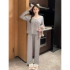 Bộ đồ ngủ nữ tay dài cotton mềm mại, ren cổ tiểu - Pijama thu đông sang chảnh, 159k 6
