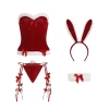 Bộ Đồ Ngủ Nữ Thỏ Noel 2 Mảnh JS51 - Váy Bunny Quyến Rũ, Sexy, Giá 60.000₫ 6