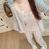 Bộ Đồ Ngủ Nữ Xuân Thu 2.025 - Sling Dài Tay Ba Mảnh, Miếng Lót Ngực, Thân Thiện Da 5