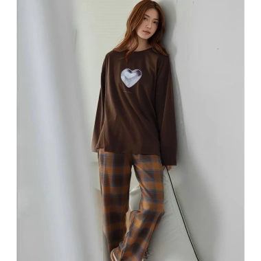 Bộ đồ ngủ nữ xuân thu dài tay quần mỏng lụa sữa loungewear thoải mái giá ưu đãi 125k