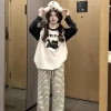 Bộ đồ ngủ nữ xuân thu dài tay quần mỏng lụa sữa loungewear thoải mái giá ưu đãi 125k 8