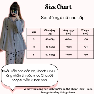 Bộ đồ ngủ pijama cotton nữ tay dài in hình Kitty FIJITO HCOM369 cao cấp giá 189k