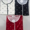 Bộ Đồ Ngủ Pijama Nữ Cao Cấp Tay Dài Quần Dài Lụa Mịn Chấm Bi - Giá 209.000 VND 6