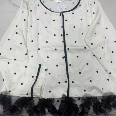 Bộ Đồ Ngủ Pijama Nữ Cao Cấp Tay Dài Quần Dài Lụa Mịn Chấm Bi - Giá 209.000 VND 8