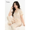 Bộ Đồ Ngủ Pijama Nữ VADESI Quần Dài Tay Ngắn Lụa Mềm Mịn Thấm Hút Thoáng Mát 539k 2