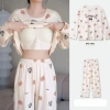 Bộ Đồ Ngủ Plus Nữ Kích Thước Lớn Có Lót Ngực, Phong Cách Ôm Tay Dài Dễ Thương, 190k 5