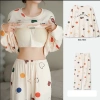 Bộ Đồ Ngủ Plus Nữ Kích Thước Lớn Có Lót Ngực, Phong Cách Ôm Tay Dài Dễ Thương, 190k 6