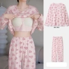 Bộ Đồ Ngủ Plus Nữ Kích Thước Lớn Có Lót Ngực, Phong Cách Ôm Tay Dài Dễ Thương, 190k 7