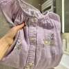 Bộ đồ ngủ pyjama dài tay thỏ tím 012 - Siêu mềm, giảm giá 17% chỉ 195.020 VND