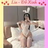 Bộ Đồ Ngủ Sexy Thỏ Hồng L73 - Bodysuit, Tặng Tai Thỏ và Phụ Kiện, Giá 139k 4