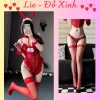 Bộ Đồ Ngủ Sexy Thỏ Hồng L73 - Bodysuit, Tặng Tai Thỏ và Phụ Kiện, Giá 139k 9