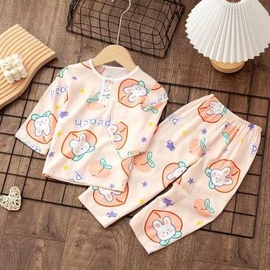 Bộ Đồ Ngủ Trẻ Em Mềm Mại Dễ Thương Dài Tay Quần Cho Bé Trai và Bé Gái - Vải Thấm Hút Mồ Hôi, Giá Ưu Đãi 131.843₫ 6