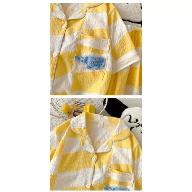 Bộ Đồ Ngủ Trẻ Em Mùa Hè Mây Cotton Tay Ngắn và Quần Short Mỏng 2 Bộ Giá 158.071đ 9