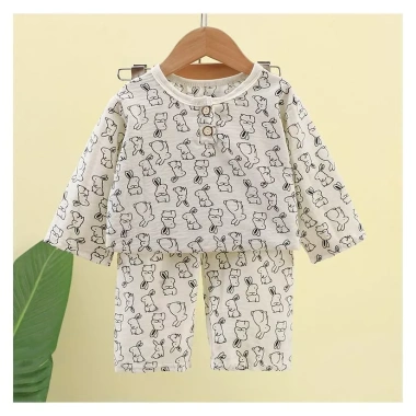 Bộ đồ ngủ trẻ em mùa hè mỏng homewear, thiết kế thoáng mát áo 3/4 cho bé trai và bé gái, thích hợp phòng máy lạnh - Giá ưu đãi 100.041₫ 9