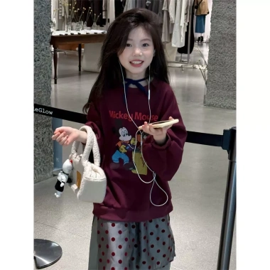 Bộ đồ nỉ hoạt hình Hàn Quốc cho bé, top dài tay + sweatpants thời trang mùa thu, giảm còn 230.871₫ 5