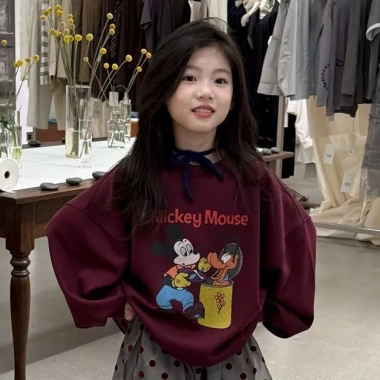 Bộ đồ nỉ hoạt hình Hàn Quốc cho bé, top dài tay + sweatpants thời trang mùa thu, giảm còn 230.871₫ 6