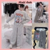 Bộ Đồ Nữ Áo Thun Kẻ Ngang PoPePy Cute Mix Ren Freesize - Siêu Đẹp Giá 229k