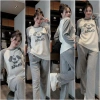 Bộ đồ nữ dài tay logo cún cute mix quần xám xuông - Xinh, giảm còn 279.000đ | SaYa Shop 6