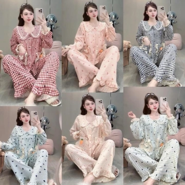Bộ đồ Nữ mặc nhà cổ sen Thỏ Carot vân mây cao cấp DD66 Sammy - Xinh xắn, giá chỉ 189k