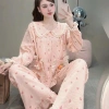 Bộ đồ Nữ mặc nhà cổ sen Thỏ Carot vân mây cao cấp DD66 Sammy - Xinh xắn, giá chỉ 189k 2