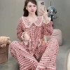 Bộ đồ Nữ mặc nhà cổ sen Thỏ Carot vân mây cao cấp DD66 Sammy - Xinh xắn, giá chỉ 189k 9