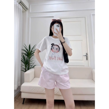 Bộ Đồ Nữ Ngắn MENINA In Hình Thời Trang - Mặc Nhà, Đi Chơi Giá 190k (Giảm từ 245k)