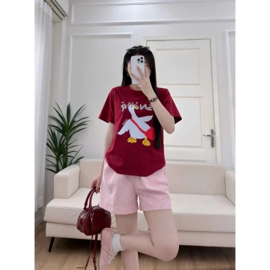 Bộ Đồ Nữ Ngắn MENINA In Hình Thời Trang - Mặc Nhà, Đi Chơi Giá 190k (Giảm từ 245k)