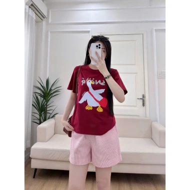 Bộ Đồ Nữ Ngắn MENINA In Hình Thời Trang - Mặc Nhà, Đi Chơi Giá 190k (Giảm từ 245k)
