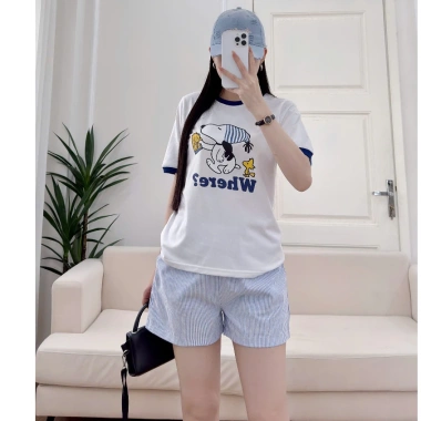 Bộ Đồ Nữ Ngắn MENINA In Hình Thời Trang - Mặc Nhà, Đi Chơi Giá 190k (Giảm từ 245k)