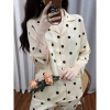 Bộ đồ Pijama ALADY hoa chấm bi lụa Latin mềm mại, nhẹ nhàng, quý phái 340.000₫ 3