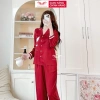 Bộ đồ pijama lụa nữ VINGO VINGORIA tay dài mùa thu - Giá 575.000đ 3