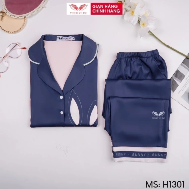 Bộ đồ pijama lụa nữ VINGO VINGORIA tay dài mùa thu - Giá 575.000đ