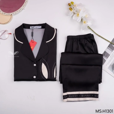 Bộ đồ pijama lụa nữ VINGO VINGORIA tay dài mùa thu - Giá 575.000đ