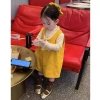 Bộ đồ quần short một mảnh bé gái mùa xuân phong cách Hàn Quốc dễ thương áo yếm thời trang hai mảnh