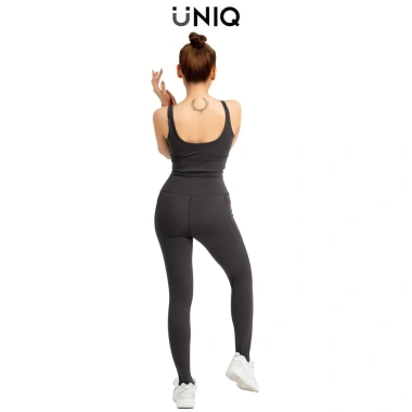 Bộ Đồ Tập Gym Yoga Nữ UNIQ Cool Peel Áo Nhún Ngực và Quần Legging Cạp Cao Giá Ưu Đãi 401.577 VND 3