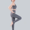 Bộ Đồ Tập Gym Yoga Nữ UNIQ Cool Peel Áo Nhún Ngực và Quần Legging Cạp Cao Giá Ưu Đãi 401.577 VND 5