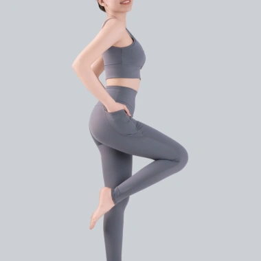 Bộ Đồ Tập Gym Yoga Nữ UNIQ Cool Peel Áo Nhún Ngực và Quần Legging Cạp Cao Giá Ưu Đãi 401.577 VND 5