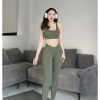 Bộ Đồ Tập Gym Yoga Nữ UNIQ Cool Peel - Áo Spider và Quần Legging Cạp Chéo, Thoáng Khí