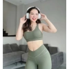 Bộ Đồ Tập Gym Yoga Nữ UNIQ Cool Peel - Áo Spider và Quần Legging Cạp Chéo, Thoáng Khí 2