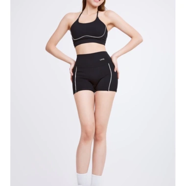 Bộ Đồ Tập Gym Yoga Nữ UNIQ Cool Peel Áo Viền Trắng Dây Chéo Chữ V Ngược và Quần Legging Đùi Thon Gọn 2